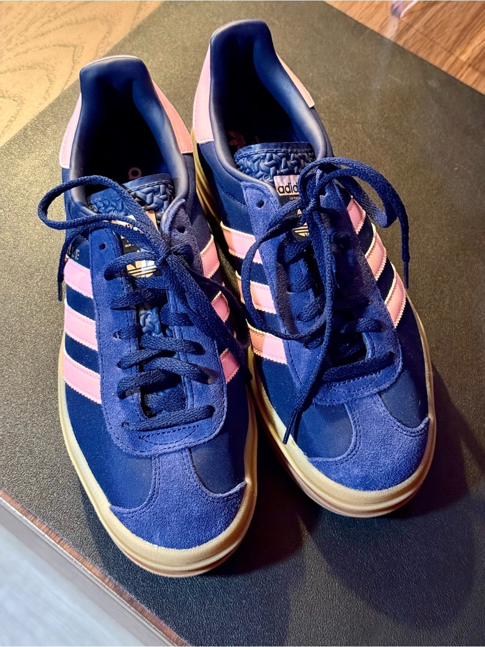Adidas Gazelle Bold - Lucid Blue / Lucid Pink / Gold Metallic